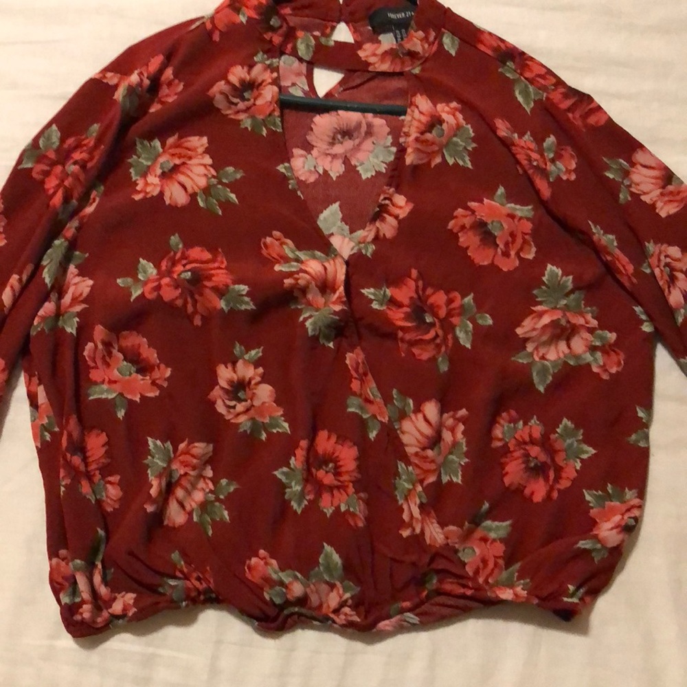 Floral long sleeve top